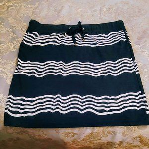 Nautica white and blue stripe skirt